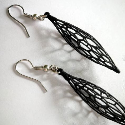 Fire Earrings, 3d Printed Earrings, 3d Printed Jewelry, Accessories Ear, Light Weight Jewelry, Lace Earrings, Printed Jewelry, Contemporary Jewelry, Organic Shapes