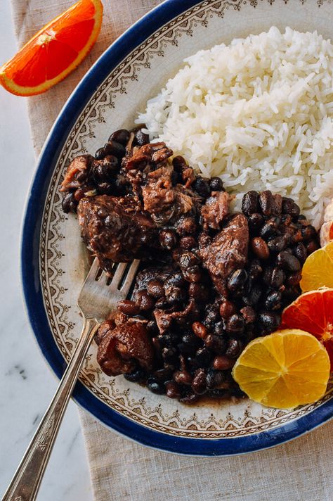 Feijoada, by thewoksoflife.com Brazilian Feijoada, Feijoada Recipe, Brazil Food, Brazilian Dishes, Woks Of Life, The Woks Of Life, Sauteed Greens, Rice Beans, National Dish