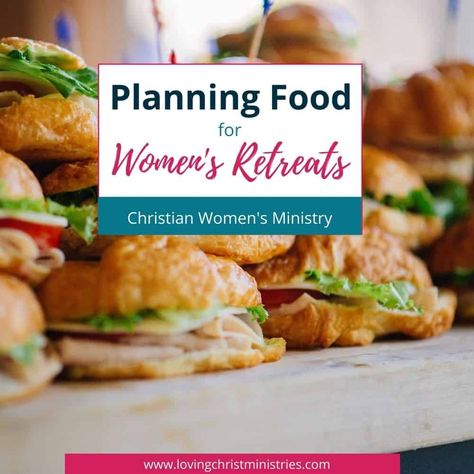 Planning food for a women's retreat or large group doesn't have to be overwhelming. Use this free checklist to organize and plan all things food-related. Retreat Food Ideas, Retreat Food, Christian Women's Ministry, Sewing Retreats, Digital Ideas, Women's Retreat, Retreat Ideas, Womens Conference, Womens Retreat