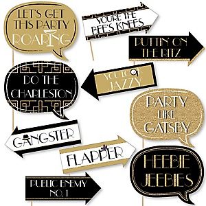 20s Party Decorations, 1920s Themed Party, Funny Photo Booth, Gatsby Party Decorations, Party Like Gatsby, Diy Photo Booth Props, 20s Party, Roaring 20s Party, Gatsby Themed Party