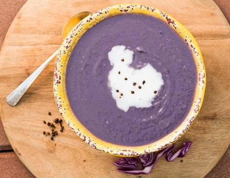 Purple Cabbage Soup (2 of 2) Purple Cabbage Soup, Slow Cooker Red Cabbage, Purple Cabbage Recipes, Red Cabbage Soup, Best High Heels, Pickled Red Cabbage, Snacks Under 100 Calories, Healthy Sweet Snacks, Vegetarian Cabbage