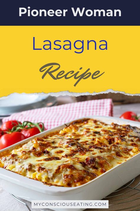 Lasagna in a baking dish Carrie Underwood Ugly Lasagna, Ree Drummond Lasagna Recipe, Skillet Lasagna Pioneer Woman, Pioneer Woman Lasagna Recipe, Lasagna Pioneer Woman, Ree Drummond Lasagna, Lasagna Sauce Recipe, Lasagna Recipe With Ricotta Beef, Pioneer Woman Lasagna