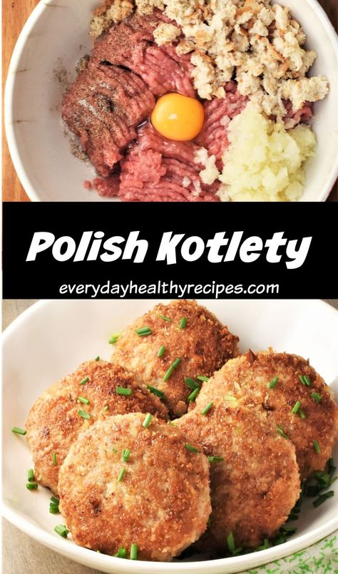 Kotlet Recipe, Polish Food Traditional, Lithuanian Recipes, Eastern European Recipes, Foreign Food, Ukrainian Recipes, Hungarian Recipes, Everyday Meals, Polish Recipes