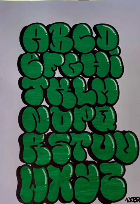 alfabeto bomb/bombing Graffiti Drawing Letters, A Graffiti Letter, Letra Bomb, Throwies Graffiti Alphabet, Throw Up Graffiti Alphabet, Graffiti Drawings Words, Grafitis Ideas, Fonts Graffiti, Graffiti Type