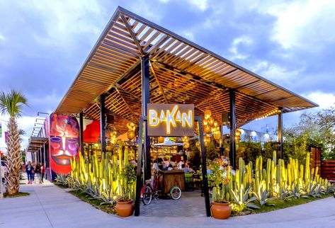 Six Feet Apart, Outdoor Restaurant Patio, Miami Restaurants, Outdoor Restaurant Design, Food Park, Restaurant Patio, Desain Lanskap, Waterfront Restaurant, Restaurant Concept