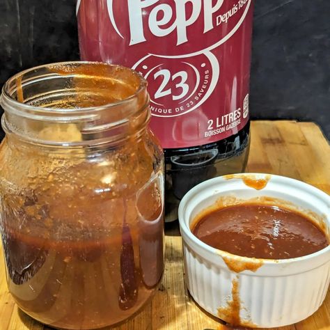 Dr Pepper Rib Sauce Dr Pepper Bbq Sauce Recipe, Dr Pepper Ribs Crockpot, Ribs Marinade Recipe, Dr Pepper Ribs, Dr Pepper Bbq Sauce, Pepper Bbq Sauce, Rib Marinade, High Acid Foods, Easy Bbq Sauce