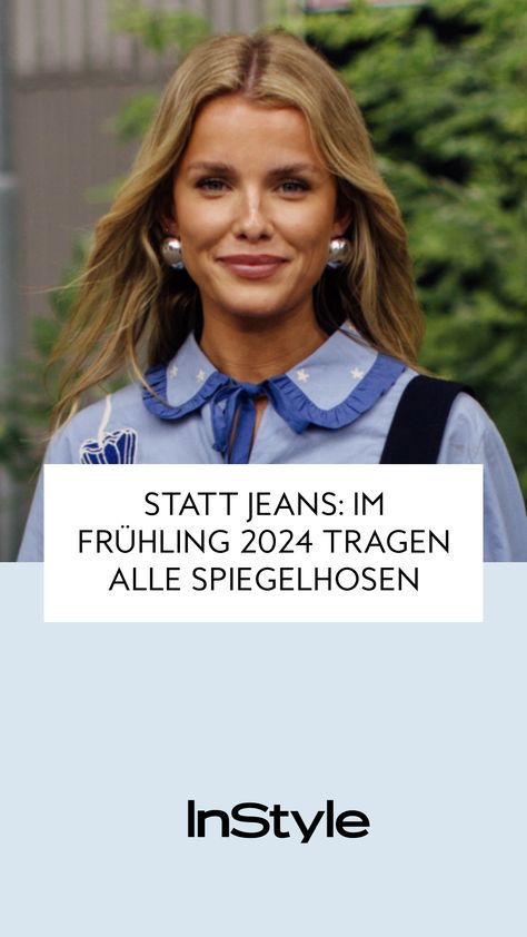 Statt zur normalen Jeans solltest du im Frühling 2024 unbedingt zur Spiegelhose greifen! Und damit meinen wir KEIN Metallic-ModellFashion, Mode, Outfit, Styling Frühling Outfits, Outfits Frühling, Outfit Styling, Outfits Casual, Grilling, Style Inspiration, Clothes Design, Quick Saves