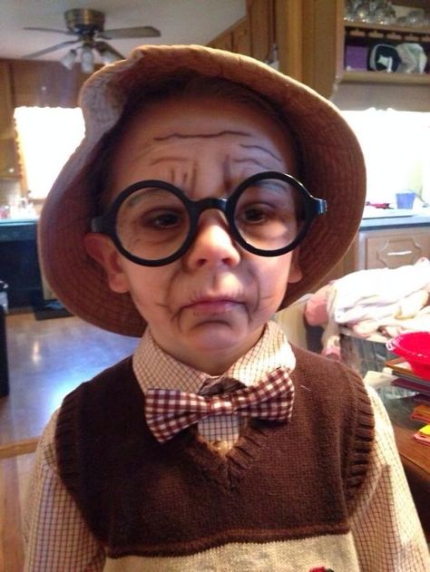 Kids Old Man Costume, Man Costume Ideas, 100 Days Of School Boys, Children Halloween Costumes, Old Man Makeup, Unisex Costumes, Old Man Costume, 100 Días De Clases, Dress Up For Boys