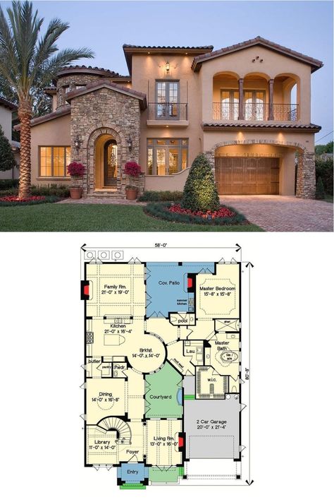 Sims 4 Hus, Fall Bloxburg, Modern Bloxburg, Mediterranean Mansion, Mediterranean House Plan, Mediterranean Style House Plans, House Bloxburg, Two Story House, Mediterranean House Plans