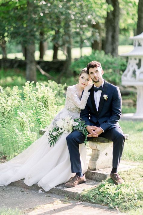 Elegant wedding Wedding Photography Bridal Party, Wedding Photography Checklist, Sitting On A Bench, Wedding Portrait Poses, Garden Wedding Inspiration, Wedding Photography Bride, Wedding Picture Poses, Wedding Photography Styles, Wedding Photography Tips