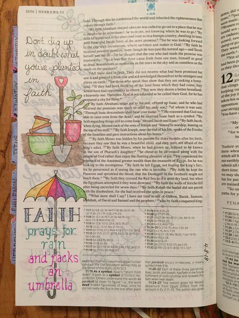 Hebrews 11 bible journaling; By faith... Hebrews Bible Journaling, Journaling Examples, Christian Clipart, Journaling 101, Journaling Printables, Bible Journaling Printables, Bible Studying, Bible Journaling For Beginners, Inspire Bible