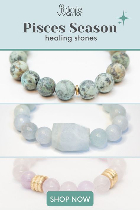 Aquamarine Gold Ring, Zodiac Crystals, Blue Lace Agate Bracelet, Pisces Traits, Self Gift, Pyrite Bracelet, Healing Gemstones, Zodiac Stones, Lace Bracelet