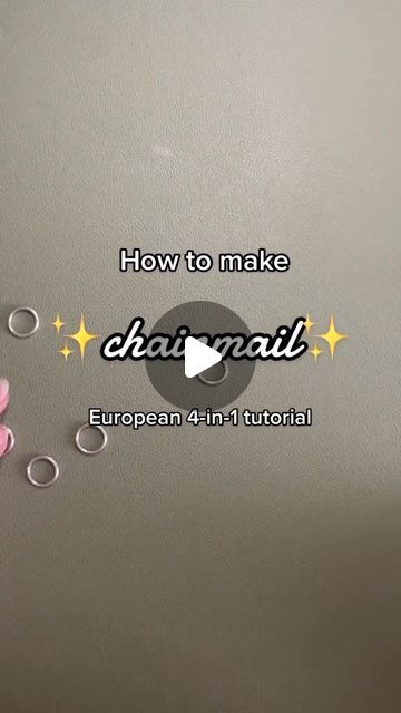 L A U R E N on Instagram: "Have you been wanting to learn how to make chainmail for yourself? Too intimidated or don’t know where to start? Well I’ve got my first beginner tutorial up! This is for making a European 4-in-1 weave which is I think the most useful and versatile weave to know. This is just a quick snippet of the process but I’ve got a full tutorial posted to my YouTube channel!  I would love to know any other questions or tutorials you would like to see next 🥰 My rings are from @theringlord and you can use my affiliate code LAURENDOESCOSLAY for a discount on your order!" Chainmail For Beginners, How To Make Chain Mail, Half Persian Chainmaille Tutorial, How To Chainmail, Chainmail Bracelet Tutorial, Chainmail Earrings Tutorial, How To Make Chainmail, Chainmail Cosplay, Making Chainmail