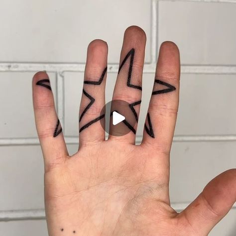 OKEY POKE on Instagram: "I LOVE TATTOOING THE WEIRDER PLACEMENT SPOTS thank u so much to Abby for always being down for the more out there stuff I wanna tattoo 💘 back of fingers overlayed thick star alongside a touched up smiley face on the heel of her palm ✋ thank you so much for the trust again 💛💛💛💛💛💛 #handpoke" Palm Finger Tattoo, Hand Palm Tattoos, Peace Sign Tattoos, Palm Tattoo, Finger Tats, Palm Tattoos, Hand Palm, Blue Tattoo, Ink Inspiration