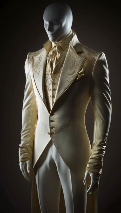 ACOTAR Day Court inspired suit Acotar Day Court, Male Suits, Cyberpunk Clothes, Dress Suits For Men, Fashion Design Collection, Groom Outfit, Suit Style, Tuxedos, Men Fashion Casual Outfits