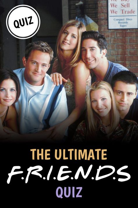 Everybody knows the 90s sitcom Friends was an insane megahit. Unless you’ve been living under a gargantuan rock, you know the break-out stars: Jennifer Aniston, Courtney Cox, David Schwimmer, Lisa Kudrow, Matthew Perry, and Matt LeBlanc. 🌟 More likely, you've seen every season of Friends, and quote it on the regular.  ...But is that enough to pass this ultimate Friends quiz? 📺 Matthew Perry And Courtney Cox 90s, Matthew Perry And Matt Leblanc, Courtney Cox 90s, Jennifer Aniston Courtney, The Rachel Haircut, Friends Actors, Friends Quiz, Rachel Haircut, Tv Show Friends