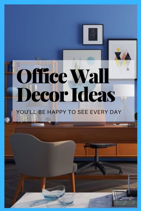 Office decor ideas and inspiration that make a creative workspace. Click through for office wall decor ideas, office murals, and unique office shelves to put on your walls. Office Decor | Office Wall Decor | Wall Decor For Office | Office Ideas | Productive Office | Faux Greenery For Office #officedecor #officeideas #office #diyoffice #walldecorforoffice #creativeoffice Art For Business Office, Decorating Office Walls At Work, Behind Office Desk Wall Decor, Fun Office Wall Decor, How To Decorate A Corporate Office, Government Office Decor, Picture Wall Ideas Office Work Spaces, Diy Wall Decor For Office, Home Office Wall Decor Ideas Behind Desk