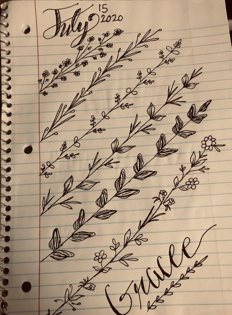 Different types of vines and doodles to create ART (graceFlair) Flower Vine Doodle, Different Types Of Vines Tattoo, Vines And Leaves Drawing, Vine Sketch Simple, How To Draw Vines And Leaves, Vine Sketch Leaves, Draw Vines And Leaves, Aesthetic Vines Drawing, Fall Leaves Aesthetic Drawing