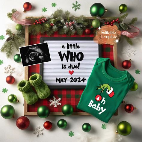 🎄Introducing the Grinchmas Digital Pregnancy Announcement! Celebrate your growing family this holiday season with a whimsical, Dr. Seuss-inspired social media reveal. This instant download, editable template makes sharing your joyful news easy and fun. Get yours now and start spreading the holiday cheer! DEMO LINK >> https://www.corjl.com/d/1OE9A9 🚀 Demo this item now! Get a sneak peek of the editing experience before purchasing. Simply copy and paste this link into your web browser to access a demo version where you can preview all customizable elements. See first-hand how easily you can personalize the announcement with your own photos and design elements.  💻 We recommend customizing your announcement on a computer for the best experience. While it is possible to edit on a mobile devi Christmas Themed Maternity Shoot, Grinch Baby Gender Reveal, Thanks Giving Pregnancy Announcements, Nyc Baby Announcement, December Baby Announcement With Siblings, Pregnant Reveal To Family, Thanksgiving Baby Announcement Sibling, December Pregnancy Announcement Baby 2, Lotr Pregnancy Announcement