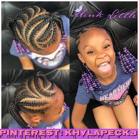 Lil Girl Hairstyles, Kid Braid Styles, Girls Natural Hairstyles, Girls Hairstyles Braids, Black Kids Hairstyles, Girls Braids, Hairstyles For Kids