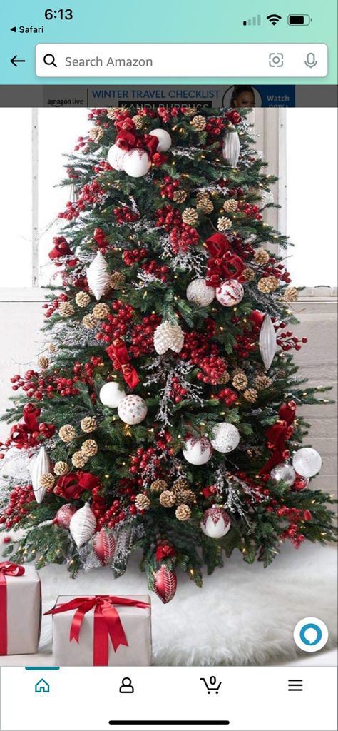 Jul Diy, Christmas Tree Decorating Themes, Organic Elements, Elegant Christmas Trees, Farmhouse Christmas Tree, Alternative Christmas Tree, Country Christmas Decorations, Christmas Tree Inspiration, Tree Decorating