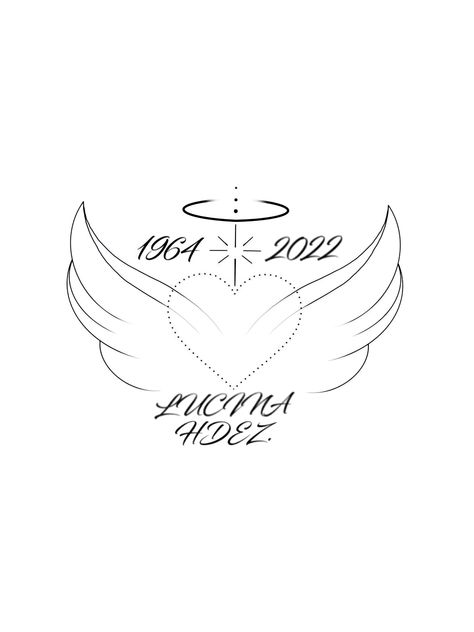 Angel Tattoo Outline, Tattoo For Lost Loved One, Lost Loved Ones Tattoo, Rip Tattoos For Dad, Hairstylist Tattoos, Tattoo Fe, Memorial Tattoo Quotes, Grandma Tattoos, Delicate Tattoos For Women