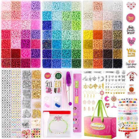 Beads Types, Bead Types, Friendship Bracelet Kit, Number Beads, Bracelet Kit, Beading Tools, Jewelry Making Kit, Bracelet Kits, Small Gift Bags