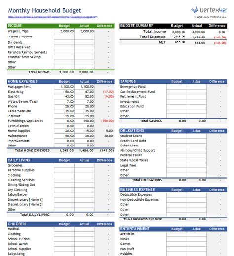 Download a free Household Budget worksheet for Excel, OpenOffice, or Google Sheets. Compare actual and projected household expenses with this household budget spreadsheet. Household Account Book, Home Budget Spreadsheet, Home Budget Template, Household Budget Worksheet, Monthly Budget Excel, Boss Desk, Household Budget Template, Faire Son Budget, Excel Budget Spreadsheet