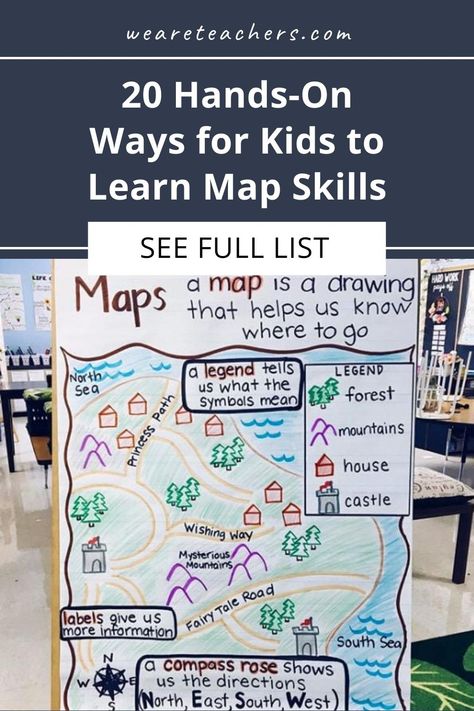 20 Map Skills Activities That Are Hands-On Map Skills Activities, Teaching Maps, Map Symbols, Homeschool Geography, Map Projects, Teaching Third Grade, Map Reading, Game Based Learning, Map Activities