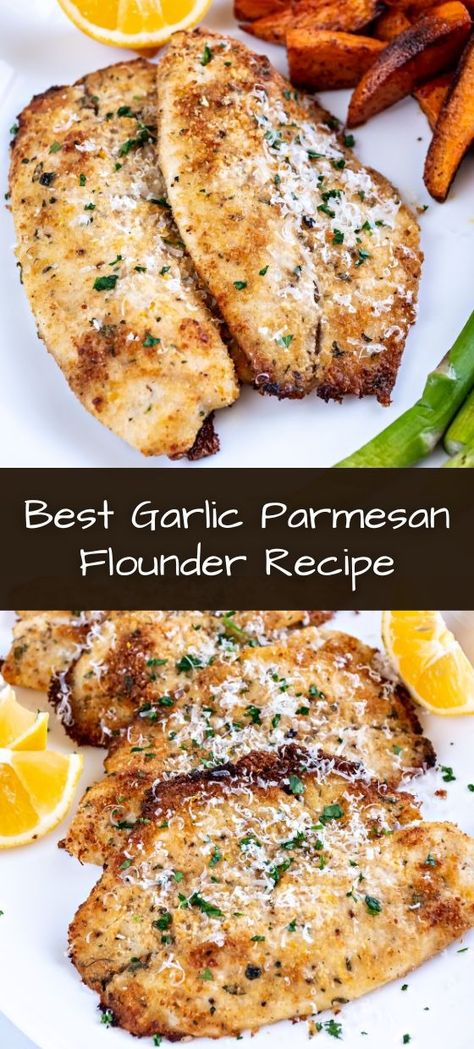 Elevate your seafood game with our Best Garlic Parmesan Flounder Recipe, where tender flounder fillets are bathed in a rich garlic and parmesan-infused sauce, creating a symphony of flavors that will leave you craving for more. Join us on this culinary journey and follow us for a delectable array of recipes that will make every meal a masterpiece. Flounder Recipes Healthy, Seafood Night, Flounder Fish Recipes, Fried Flounder, Flounder Recipes, Fish Dinners, Fish Recipes Baked, Fish Dinner Recipes, Fish Recipes Healthy