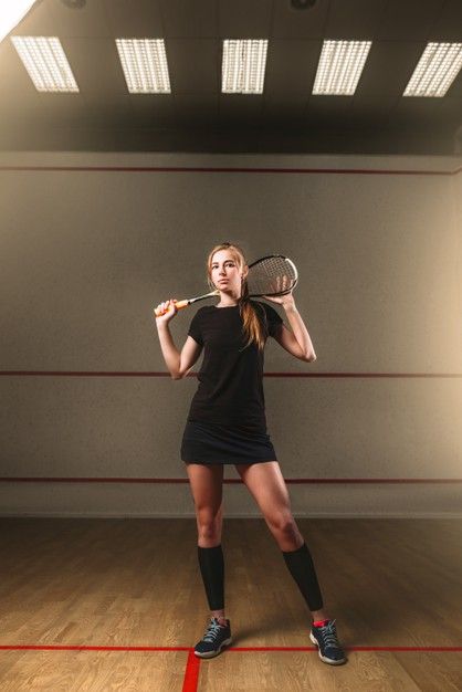 Squash Club, Squash Tennis, Squash Rackets, Indoor Tennis, Tennis Photography, Racquetball, Life Plan, Young Woman, Premium Photo