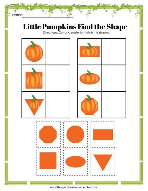 Printable Pumpkin Activities » Share & Remember | Celebrating Child & Home Spooky The Square Pumpkin Activities, Spooky The Square Pumpkin, Pumpkin Activities Preschool, Pumpkin Crafts Preschool, Halloween Lesson Plans, Square Pumpkin, Pumpkins Preschool, Parts Of A Pumpkin, Shape Activities