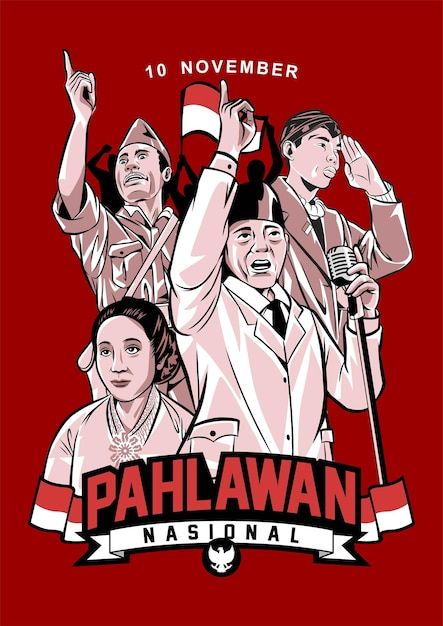 Heroes Day Poster, Poster Pahlawan, R.a Kartini, National Heroes Day, Poster Ramadhan, Pahlawan Nasional, Hari Guru, Diy Crafts Bookmarks, Desain Buklet