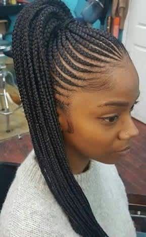 Goddess Braid Ponytail, Feed In Braids Ponytail, Twisted Hair, Feed In Braids Hairstyles, African Hair Braiding Styles, Braided Ponytail Hairstyles, Feed In Braid, Protective Style, Cornrows Braids