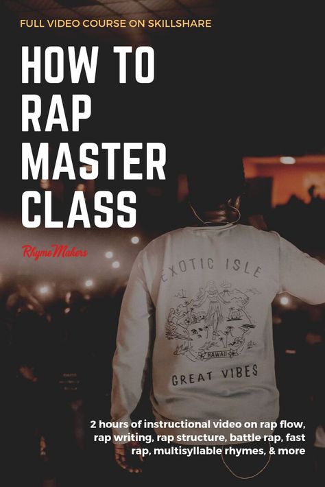 2-Hour Video Course on How to Rap. Available for free on Skillshare. I put my blood, sweat and tears into this project. So I hope it helps you rap better. Good Rap Lyrics, Rap Writing, How To Rap, Songwriting Inspiration, Tech N9ne, Rhyme Scheme, Power Of Positive Thinking, Freestyle Rap, Good Raps