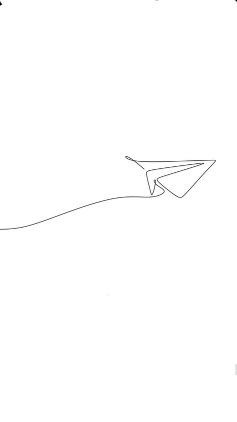 Single Line Airplane Tattoo, Paper Plane Tattoo Small, Plane Line Tattoo, Tiny Paper Airplane Tattoo, Plane Tattoos Women, Fine Line Paper Airplane Tattoo, Paper Air Plane Tattoo, Flying Person Reference, Two Paper Airplanes Flying Tattoo