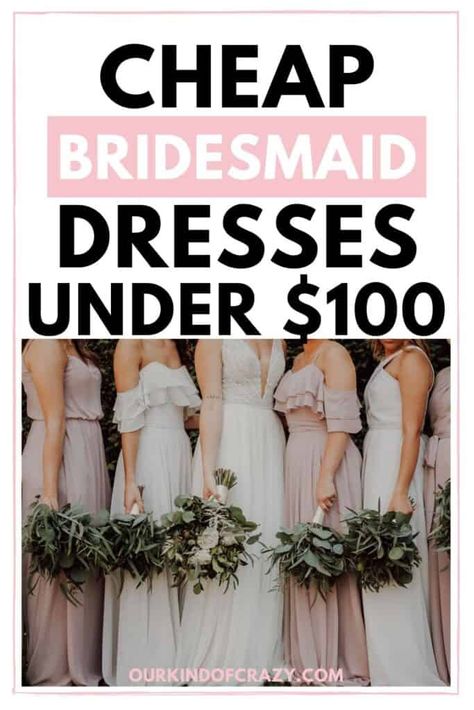 30  Bridesmaid Dresses From Amazon Under $100! - these affordable bridesmaid dresses don’t have to coat your girls a lot. Choose dresses they will love at a price they can afford! ourkindofcrazy.com #bridesmaiddresses #bridesmaiddress Being A Bridesmaid, Dresses From Amazon, Light Pink Bridesmaid Dresses, Rusting Wedding, Empire Waist Bridesmaid Dresses, Lace Chiffon Bridesmaid Dress, Bridesmaid Dresses Under 100, Bridesmaid Dresses Uk, Halter Bridesmaid Dress