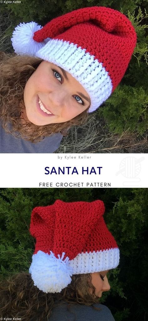 Crochet Santa Hats for Christmas - Pattern Center