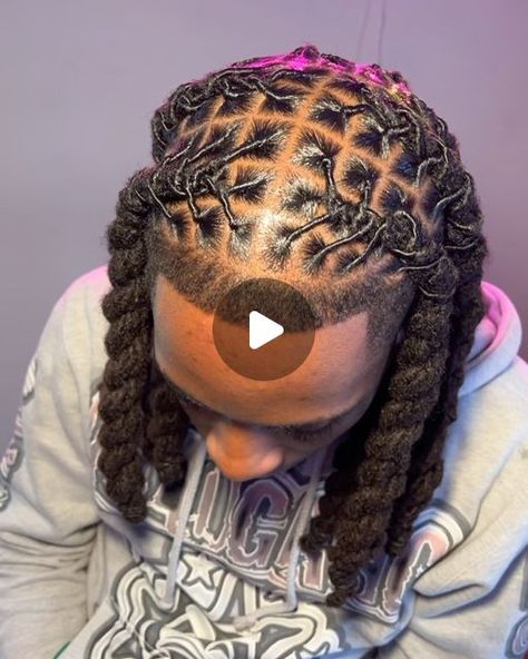 Loc Updo Styles For Men, Locs To One Side, Styling Dreads For Men, Braids For Dreads Men, Dreads Retwist Styles Men, Double Barrel Loc Style, Hairstyles Dreads Men, Dreads Styles For Men Long, Men’s Dread Styles