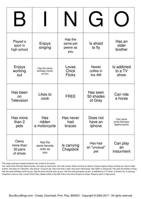 Icebreaker Bingo Bingo Cards To Download, Print And Customize! in Ice Breaker Bingo Card Template – Various Templates Ideas 2024 Bingo, Ice Breaker Bingo, Icebreaker Bingo, Friend Bingo, Camping Bingo, Bingo Books, Road Trip Bingo, Nicholas Sparks Books, Summer Bingo