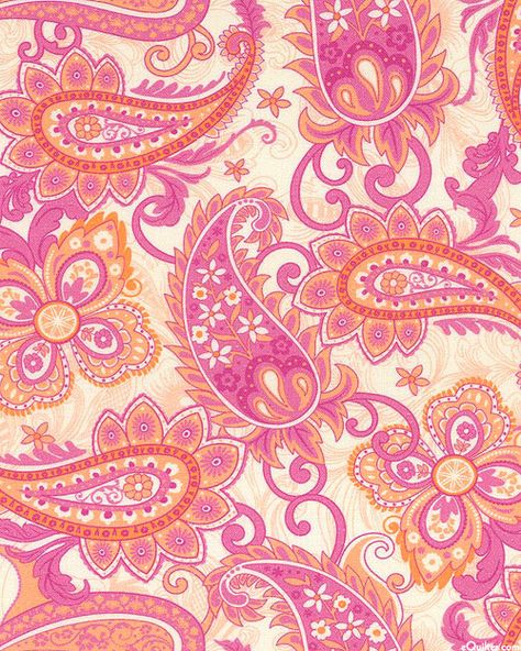 eQuilter Paisley Rose - Folk Garden - Cream Lily Pulitzer Wallpaper, Print Design Art, Lock Screens, Unicorn Pattern, Free Quilt Patterns, A Level Art, Pretty Prints, Carpet Design, Fabric Pattern