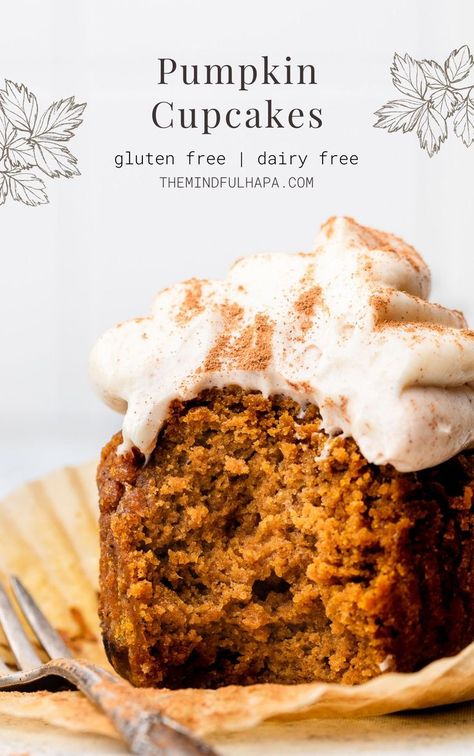 Gluten Free Pumpkin Cupcakes, Maple Cream Cheese Frosting, Vegan Egg Substitute, Maple Cream Cheese, Dairy Free Cream Cheese, Pumpkin Pie Bars, Gluten Free Cupcakes, Maple Cream, Pumpkin Spice Syrup