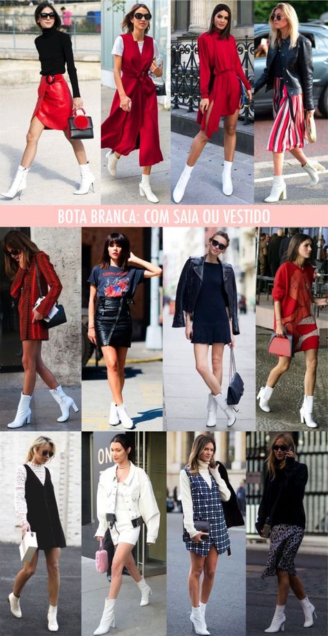 d961e9f236177d65d21100592edb0769desc39285203ri Off White Ankle Boots Outfit, White Patent Boots Outfit, White Boots Office Outfit, White Boots Outfit 2023, White And Black Boots Outfit, How To Wear White Boots, Off White Boots Outfit, Outfit Ideas With White Boots, How To Style White Boots