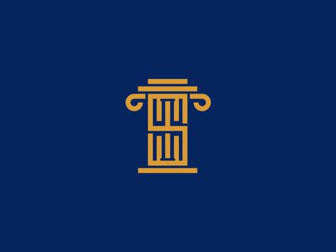 S  Pillar Logo by Joe Taylor #Design Popular #Dribbble #shots Roman Logo Design, Pillar Logo Design, Pillar Logo, Geometric Logotype, Lawyer Logo Design, Law Logos Design, Imperial Design, Joe Taylor, Lawyer Logo