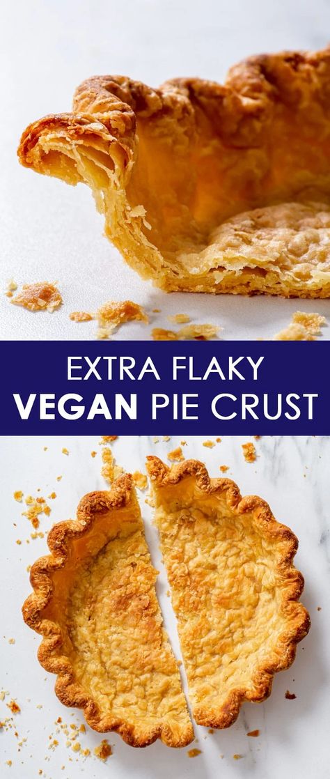 Easy Vegan Pie, Easy Flaky Pie Crust, Dairy Free Pie Crust, Vegan Pie Crust Recipe, Loopy Whisk, Vegan Pies, Vegan Pies Recipes, Vegan Pie Crust, Vegan Apple Pie