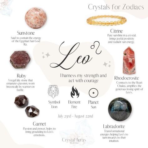 Leo Crystals, Leo Symbol, Fire Lion, Crystal Altar, Crystal Vibes, Crystal Magic, Crystals In The Home, Spiritual Guidance, Energy Crystals