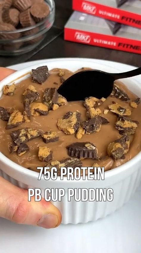 Protein Peanut Butter, Protein Recipe, High Protein Desserts, Desserts Healthy, Healthy Protein Snacks, Healthy High Protein Meals, Protein Pudding, Snacks Healthy, Ready To Drink