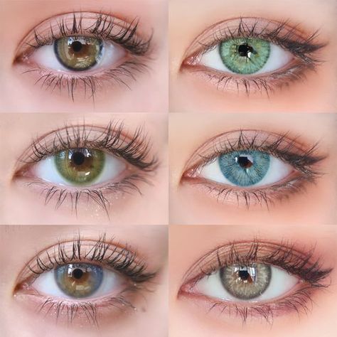 Permanent Brows, Hazel Contacts, Natural Contact Lenses, Eyes Contact, Eye Lens Colour, Eye Color Chart, Green Contacts Lenses, Green Aurora, Colored Eye Contacts