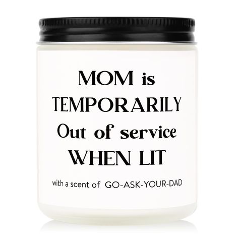 PRICES MAY VARY. Best Gifts for Mom: Adorned with funny words, this well-planned gift will definitely make mom feel she is cherished and appreciated. Perfect gifts for moms, mother in law gifts, new mom gifts, mom gifts from daughters son, gifts for mom who has everything. Mom Candle Gifts for Any Occasion: This funny mom candle is perfect for sending love and happiness on different occasions. It's perfect mom birthday gifts, christmas gifts for mom, thanksgiving gifts, or retirement gifts for m Diy Gifts For Boyfriends Mom, Mom Gifts For Christmas, Diy Gift For Mom, Funny Gifts For Mom, Birthday Present For Mom, Mom Candle, Thanksgiving Mom, Diy Gifts For Mothers, Mom Birthday Gifts