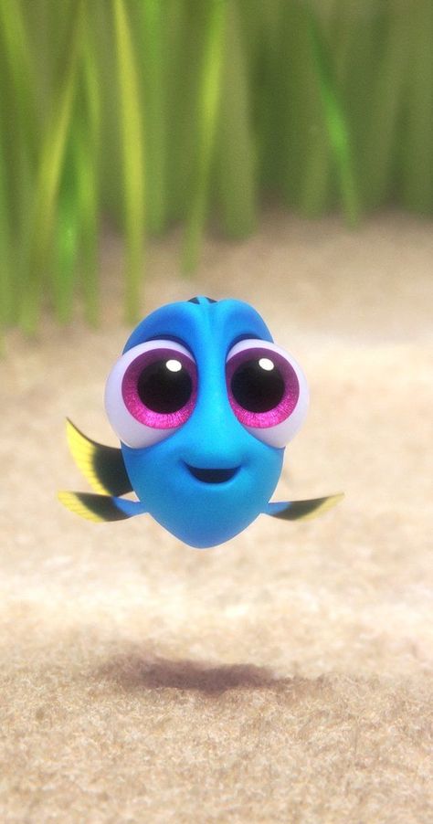 Baby Dory Finding Dory Baby, Dory Tattoo, Dory Drawing, Baby Dory, Images Disney, Finding Dory, Cartoon Wallpaper Iphone, Pixar Movies, Pinturas Disney